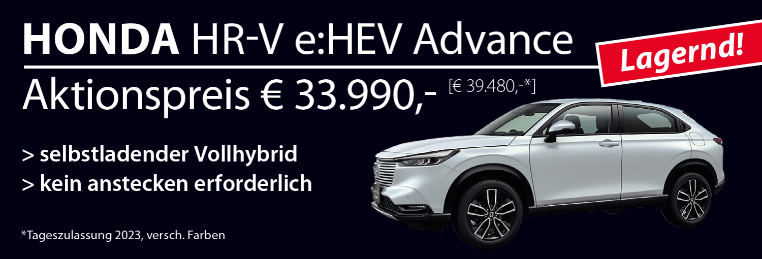 Honda HR-V e:HEV Advance zum Aktionspreis