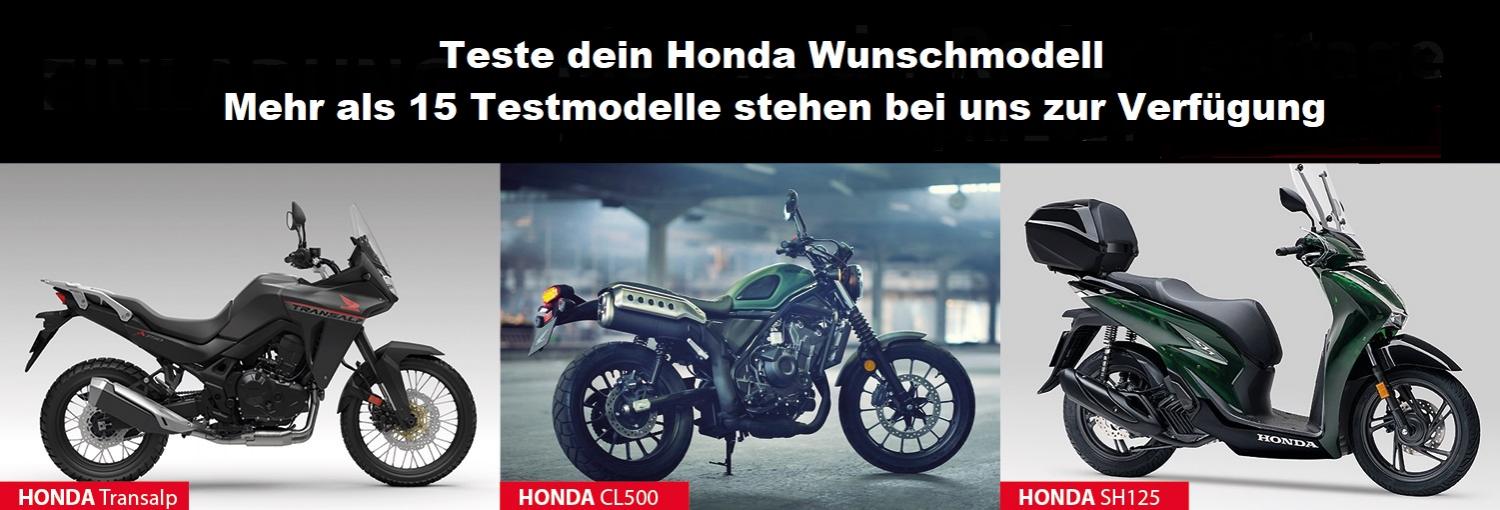 Teste Dein Honda Motorrad- oder Roller-Wunschmodell